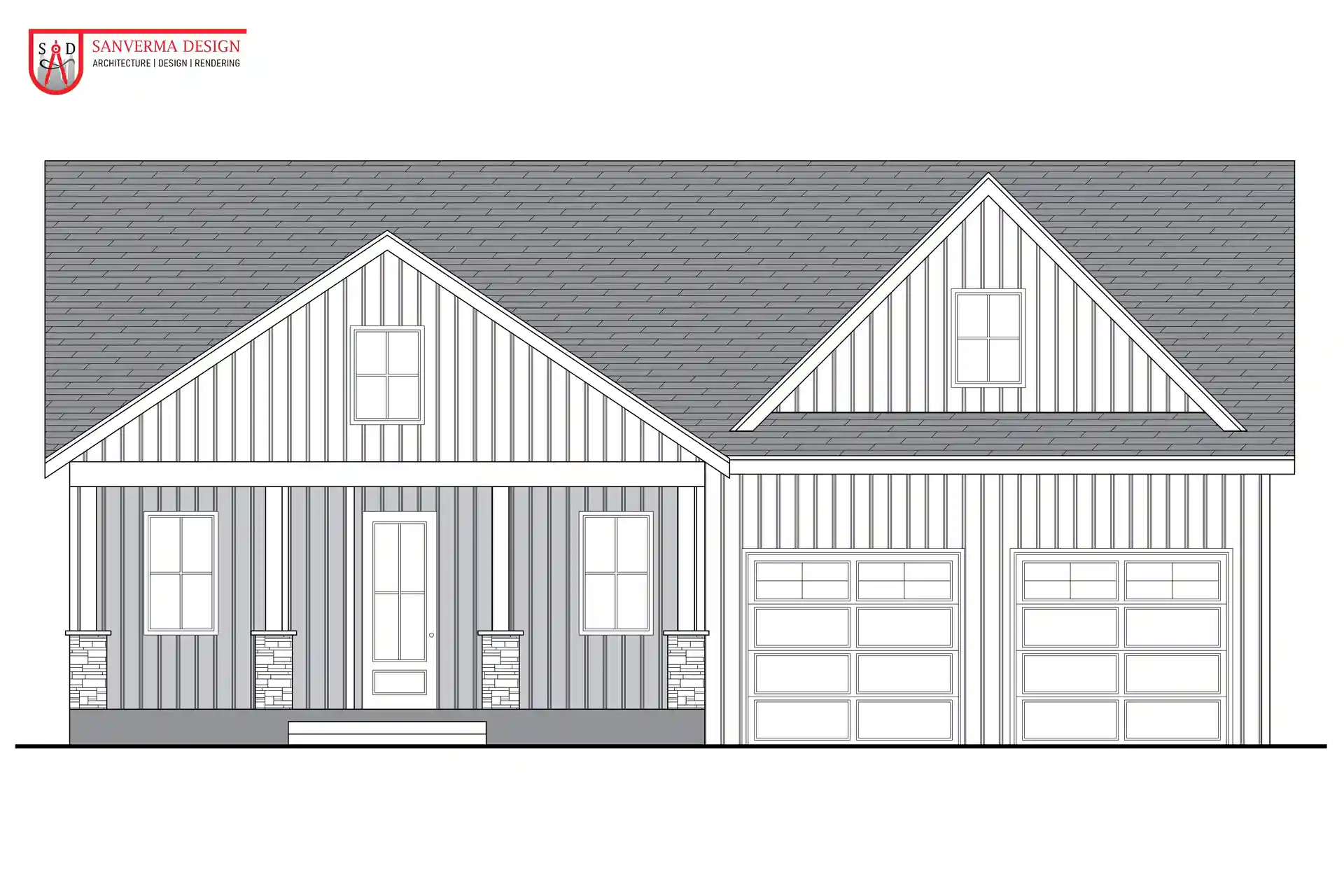 3 Bedroom FARMHOUSE Floor Plan