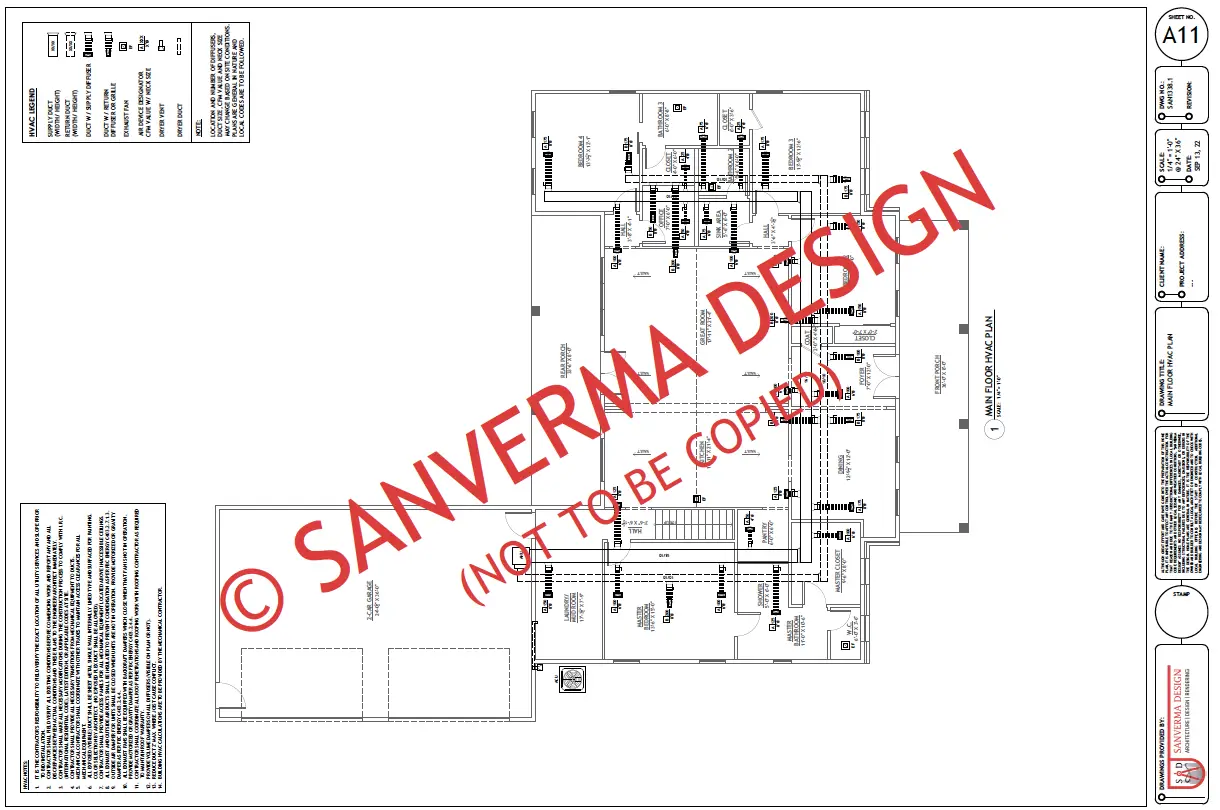 Main Floor HVAC Plan